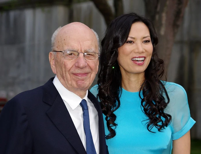 Tỉ phú Rupert Murdoch cùng người vợ thứ ba Wendi Deng. Ảnh: Wikipedia