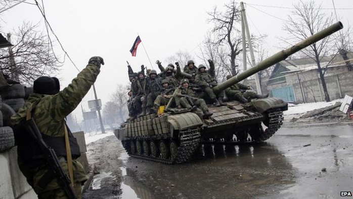 Phe ly khai thân Nga vẫn đang kiểm soát phần lớn các khu vực Donetsk và Luhansk ở miền Đông Ukraine. Ảnh: EPA