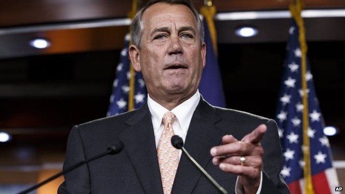 Chủ tịch Hạ viện Mỹ John Boehner kêu gọi Tổng thống Barack Obama cung cấp vũ khí phòng thủ sát thương cho Ukraine. Ảnh: AP