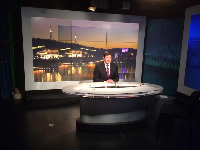 Bộ trưởng Quốc phòng Úc Kevin Andrews trả lời phỏng vấn của đài ABC hôm 14-4. Ảnh: Youtube