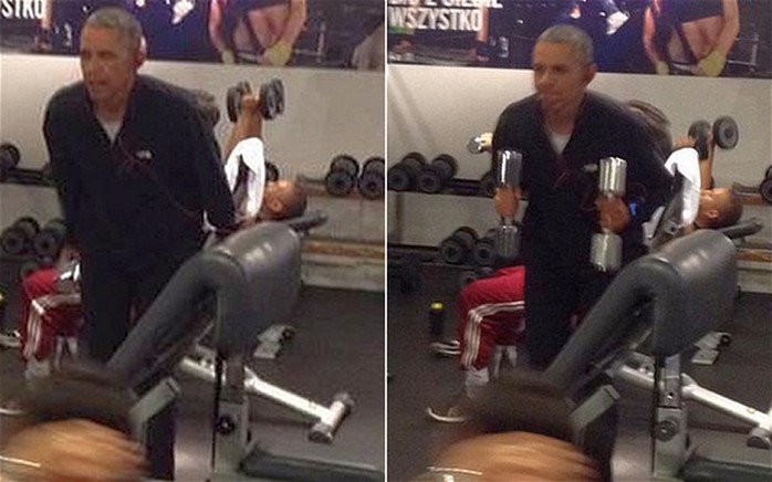 Tổng thống Obama rất chăm tập thể dục. Ảnh: Europics