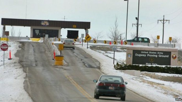 Mẫu bệnh than được gửi từ phòng thí nghiệm tại căn cứ Dugway Proving Ground ở bang Utah. Ảnh: EPA