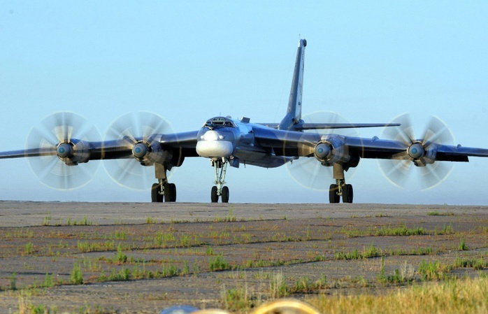 Máy bay ném bom chiến lược Tu-95 của Nga. Ảnh: TASS