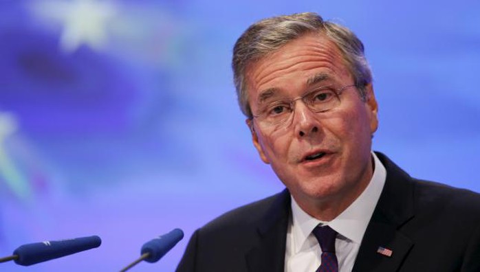 Ông Jeb Bush phát biểu tại Berlin hôm 10-6. Ảnh: Reuters