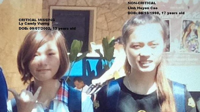 Ảnh của 2 thiếu nữ Việt mất tích tại Mỹ. Ảnh: LAX Airport Police