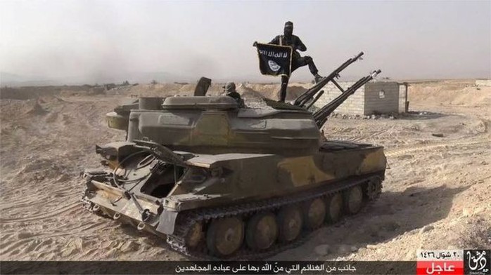 IS đã chiếm được thị trấn al-Qaryatain, tỉnh Homs – Syria. Ảnh: BBC