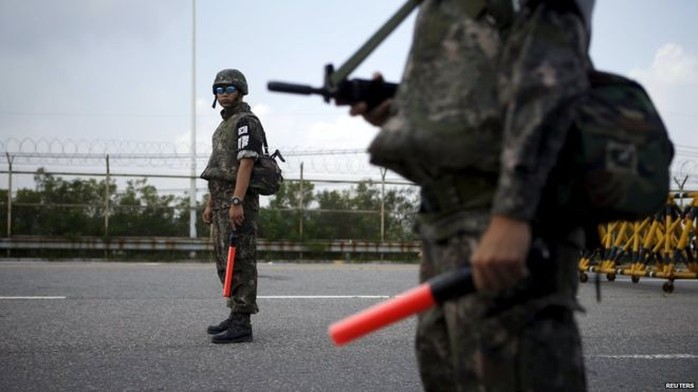 Seoul và Bình Nhưỡng sẽ gặp nhau lại làng biên giới Bàn Môn Điếm 18 giờ chiều 22-8. Ảnh: Reuters