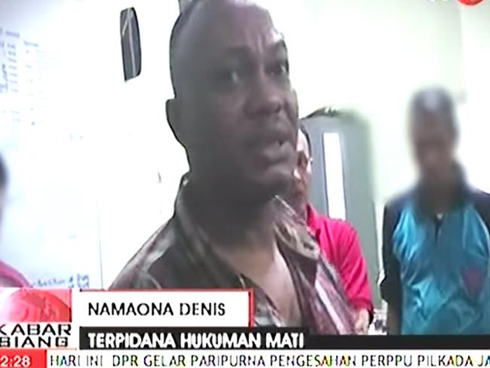 Using false name ... Namaona Denis before he was executed in Indonesia. Picture: YouTube