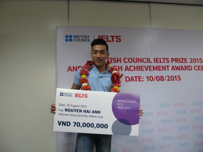 Nguyễn Hải Anh - một trong bốn quán quân kỳ thi IELTS 2015 tại Việt Nam