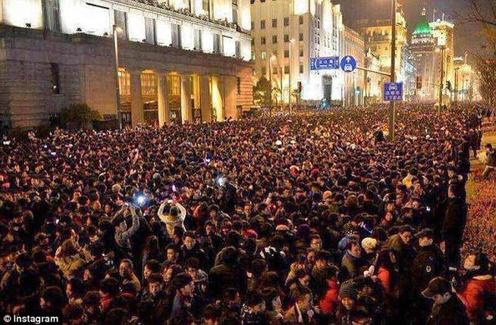 A stampede happens during a New Year celebrations in the bund area in east Chinas Shanghai early Thursday morning local time