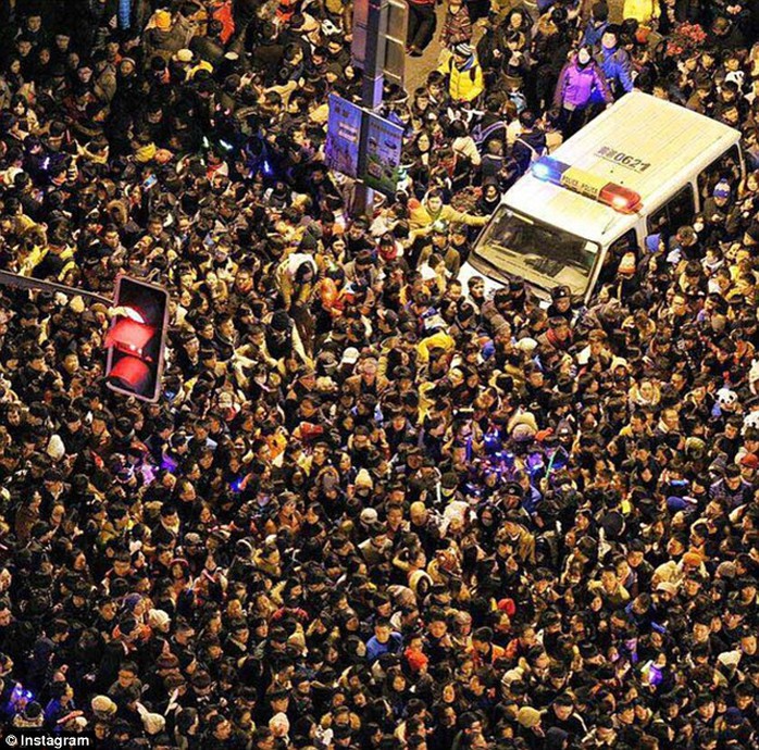 A stampede during Shanghais New Year celebrations has allegedly killed 35 people and injured another 42