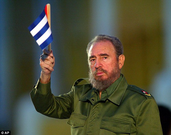 Former Cuban leader Fidel Castro, pictured during a speech in 2003. Twitter is abuzz with rumours he has died, but it remains to be seen if they are correct