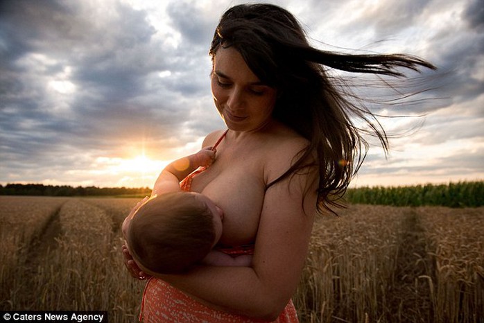 New perspective: She says she hopes the new photos will highlight the beauty of breastfeeding