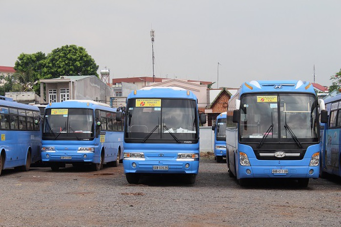 Xe buýt Đồng Nai đang sử dụng là ;loại xe buýt chạy dầu diesel. Ảnh: H.A.C