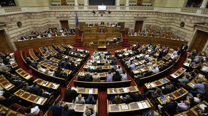 Greek MPs vote on reforms package. 11 July 2015