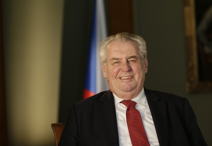 Tổng thống CH Czech Milos Zeman. Ảnh: AP