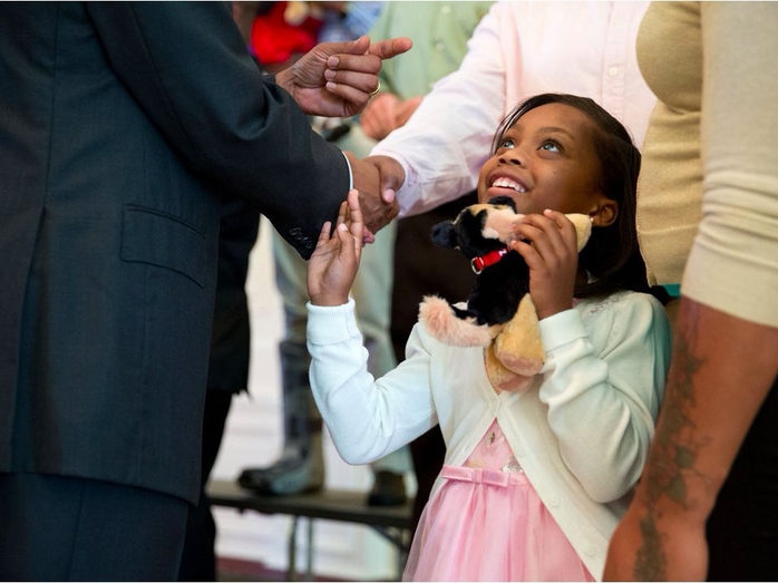 Girl with Obama