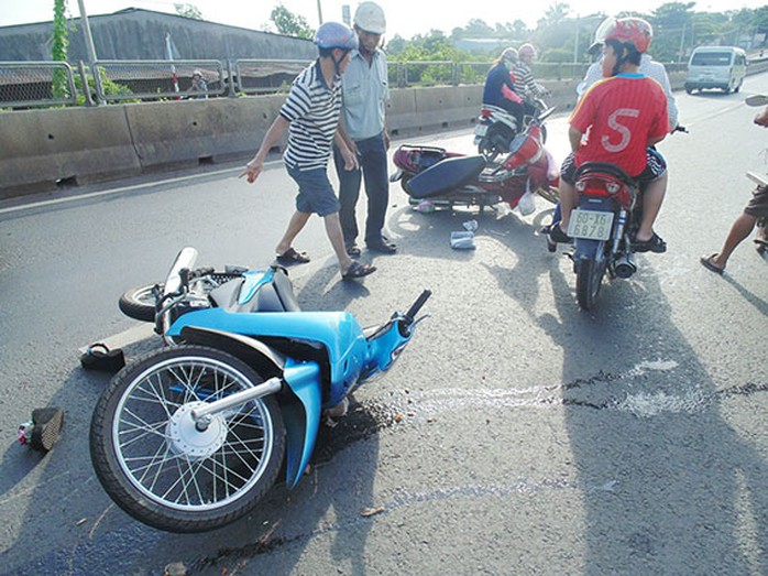 Hiện trường vụ tai nạn.