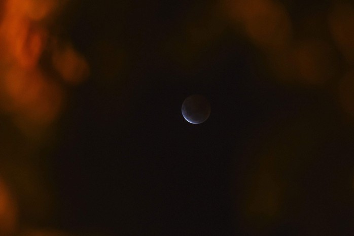 The beginning of the total lunar eclipse seen from Canberra, Australia, on April 4,  2015.