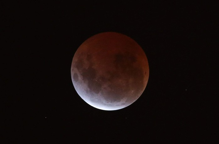 The lunar eclipse seen from Melbourne, Australia on April 4, 2015. 