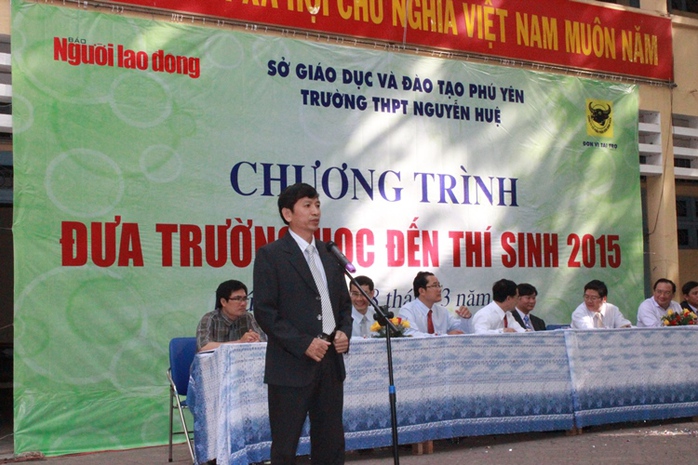 Nhà giáo Ưu tú, TS Phạm Văn Cường, Giám đốc Sở GD-ĐT Phú Yên phát biểu