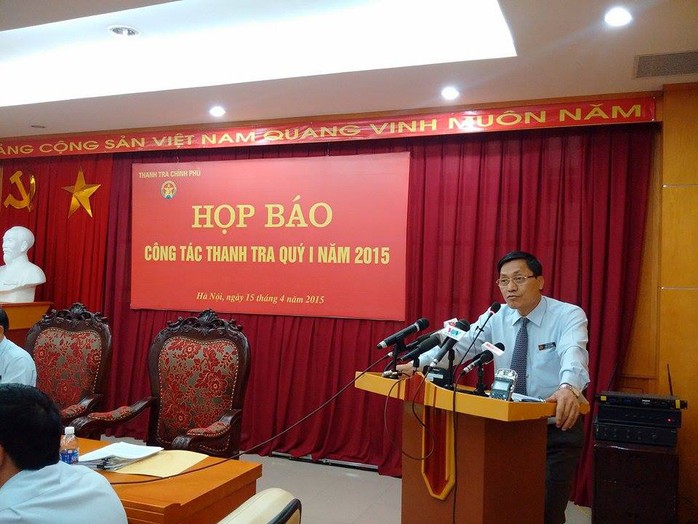 Ông Ngô Văn Khánh- Phó Tổng TTCP tại buổi họp báo