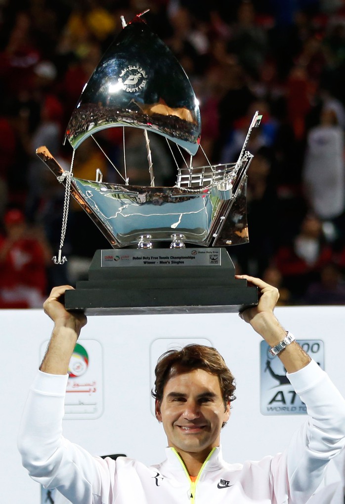 Federer trở thành “vua” của Giải Dubai với kỷ lục 7 lần vô địch   Ảnh: REUTERS