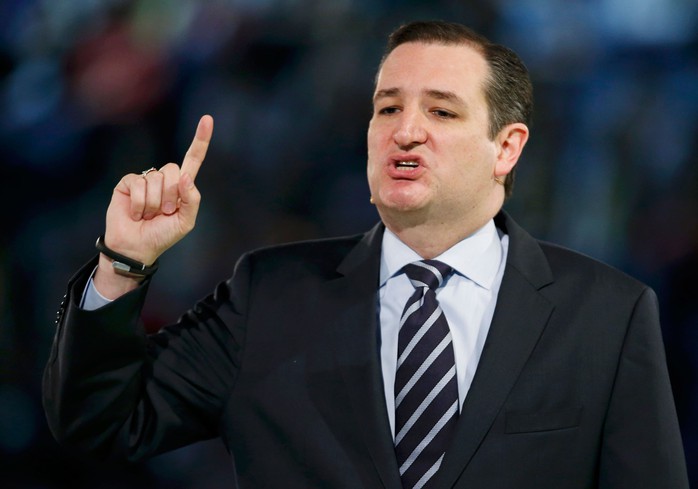 Thượng nghị sĩ Ted Cruz thông báo tham gia cuộc chạy đua vào Nhà Trắng hôm 23-3 Ảnh: REUTERS