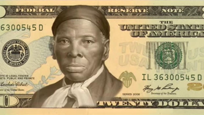 Chiến dịch “Phụ nữ trên đồng 20 USD” mô tả hình ảnh bà Harriet Tubman trên  tờ 20 USD  Ảnh: CBS News