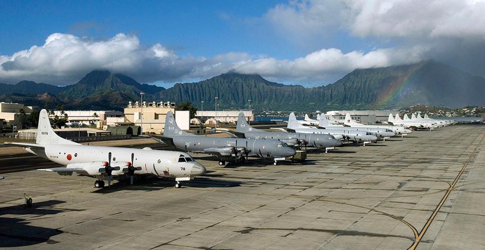Máy bay P-3 Orion của Nhật tham gia cuộc tập trận RIMPAC do Mỹ tổ chức Ảnh: HẢI QUÂN MỸ