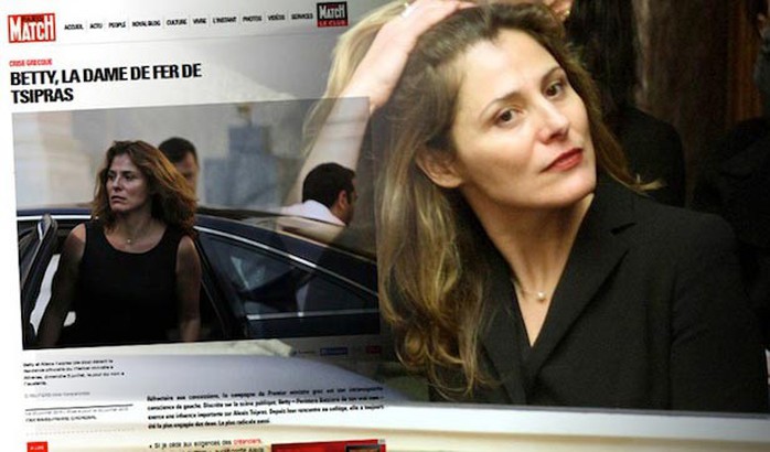 Hình ảnh bà Peristera “Betty” Baziana trên báo Paris Match
 Ảnh: GREEK REPORTER