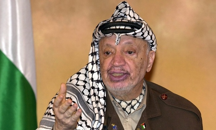 Cố lãnh đạo Palestine Yasser Arafat. Ảnh: EPA