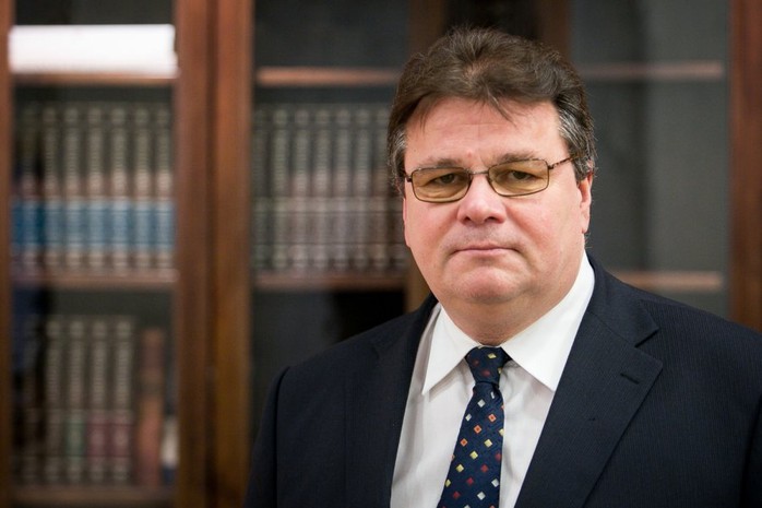 Ngoại trưởng Lithuania Linas Linkevicius. Ảnh: DELFI