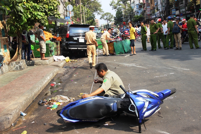 Hiện trường vụ tai nạn khiến 3 người nhập viện.