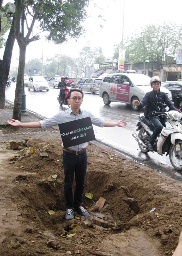 Anh Tuấn cho biết là một kiến trúc sư, với việc làm này, anh mong mọi người hãy cùng nhau bảo vệ “lá phổi” thành phố