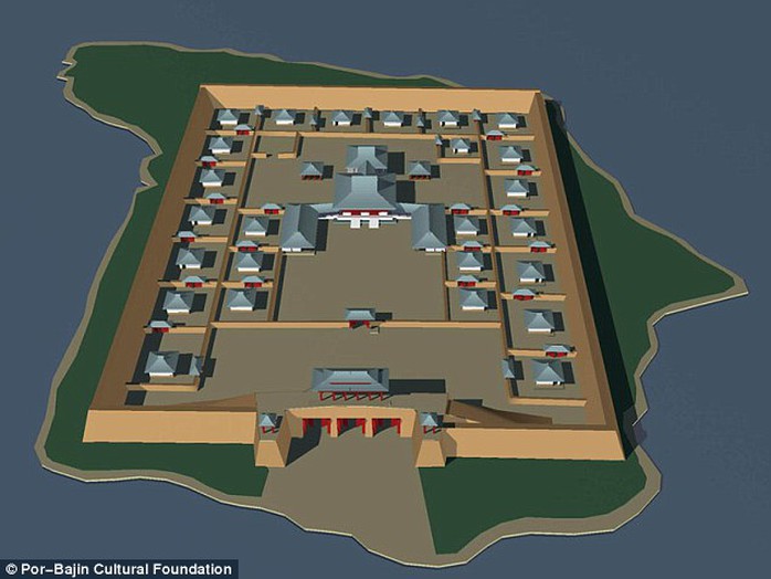 Mô hình 3D của hòn đảo trước khi nó bị tàn phá. Ảnh: Daily Mail