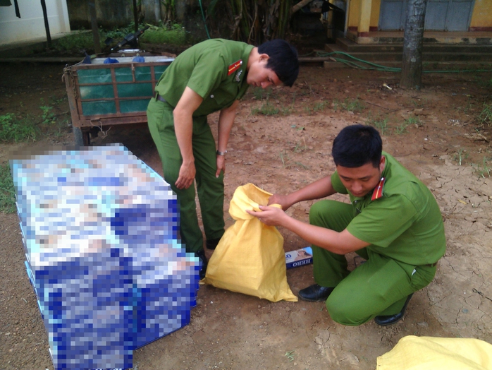 Số thuốc lá ngoại vận chuyển trái phép bị thu giữ