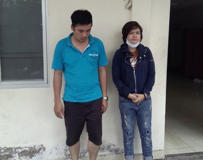Hoàng Văn Ly và Văn Thị Mỹ Thuận tại cơ quan điều tra