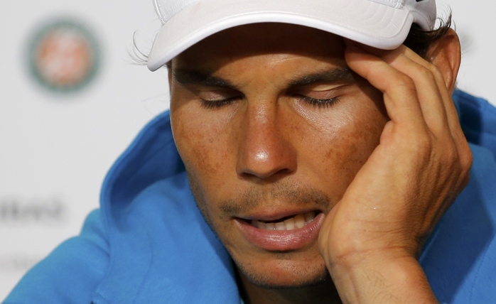 Nadal trong cuộc họp báo sau trận