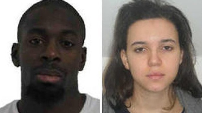 Amedy Coulibaly (trái) và bạn gái Hayat Boumeddiene. Ảnh: BBC