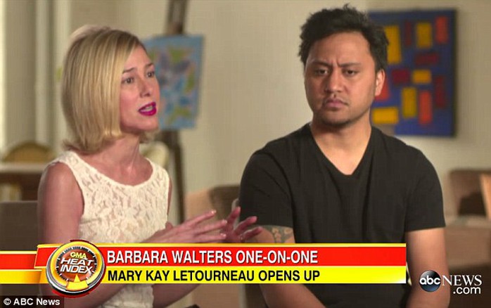 bà Mary Kay Letourneau và chồng Vili Fualaau trả lời phỏng vấn hôm 10-4. Ảnh: ABC News