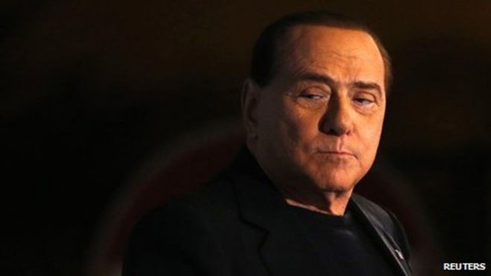 Cựu Thủ tướng Ý Silvio Berlusconi bị kết án 3 năm tù giam vì tội hối lộ. Ảnh: Reuters