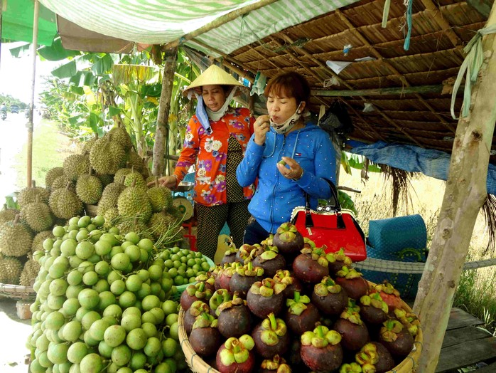 Do nông sản bị thương lái ép giá, nhà vườn đành đem ra ven đường để bán kiếm thêm thu nhập