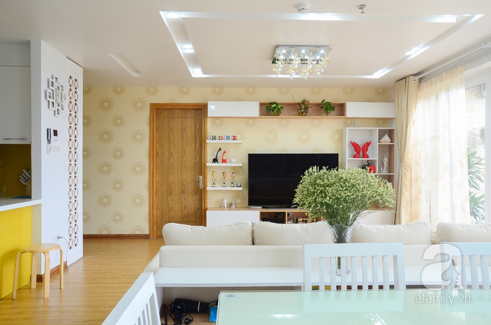 Không gian chính trở nên hết sức nhẹ nhàng, dễ chịu và mang lại cảm giác ấm áp, hạnh phúc trong mỗi bữa cơm gia đình