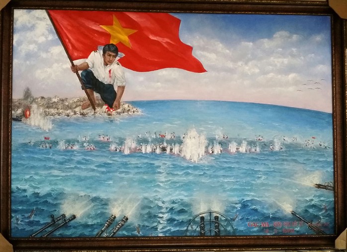 Bức tranh “Gạc Ma - Vòng tròn bất tử” của họa sĩ Bùi Lệ Trang