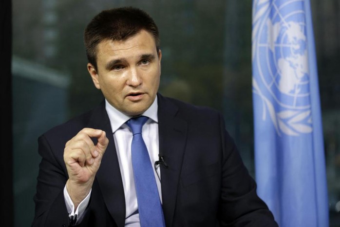 Ngoại trưởng Ukraine Pavlo Klimkin kêu gọi Nga tiến hành “những cuộc đàm phán nghiêm túc”. Ảnh: AP