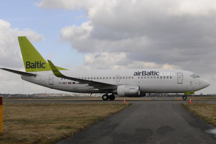 Một máy bay của hãng airBaltic. Ảnh: Mireille melkert / Alamy