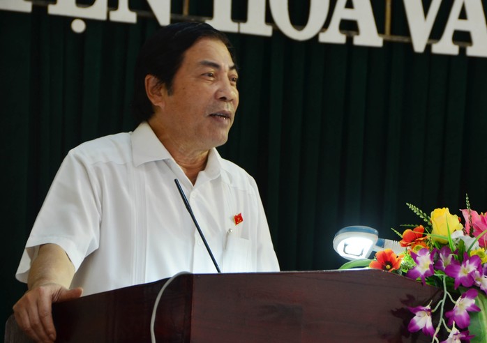 Ông Nguyễn Bá Thanh trong một lần tiếp xúc cử tri tại Đà Nẵng vào 7-2014