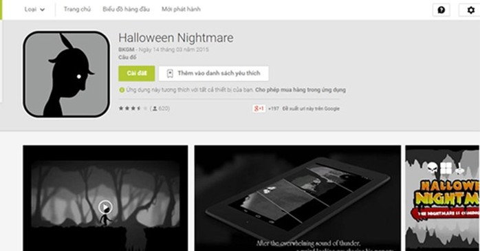 Trò chơi Halloween Nightmare của BKGM bị ăn cắp bản quyền tại Trung Quốc.