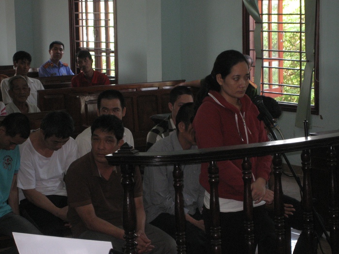 Bị cáo Lâm Thị Xuân Thùy tại phiên tòa ngày 21-1